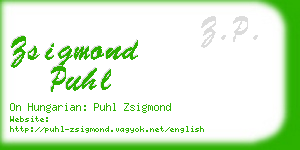 zsigmond puhl business card